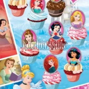 Accesorio para Cupcake PRINCESAS X16 Unidades