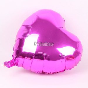 Globo Corazón Metalizado Color FUCSIA 45 CM - Imagen 2