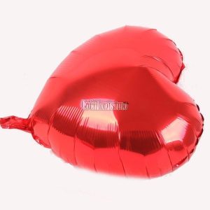 Alternative view of Globo Corazón Metalizado Color ROJO 45 CM