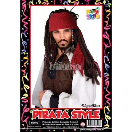 Peluca JACK SPARROW (PIRATA STYLE)