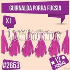 Guirnalda Porra Color FUCSIA (FRISELINA)