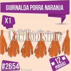 Guirnalda Porra Color NARANJA (FRISELINA)