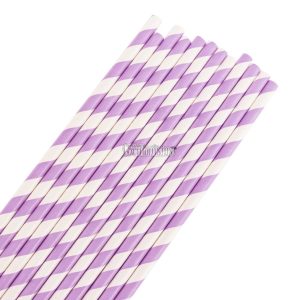 Sorbete Polipapel Blanco Rayas Lila X 25