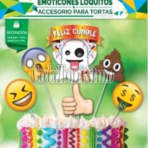 Accesorios Para Torta CUMPLEAÑOS LOQUITOS X6