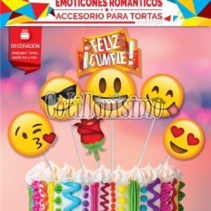 Accesorios Para Torta CUMPLEAÑOS ROMANTICO X6