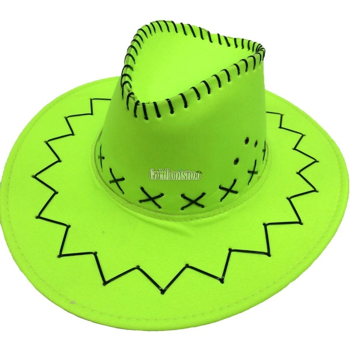 Sombrero Vaquero Verde FLUO