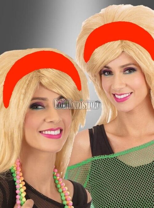 Vincha NARANJA Elastica (FLUO) - Pack X10