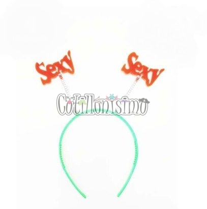 Vincha Resorte SEXY x4 Unidades Colores Surtidos (FLUO)