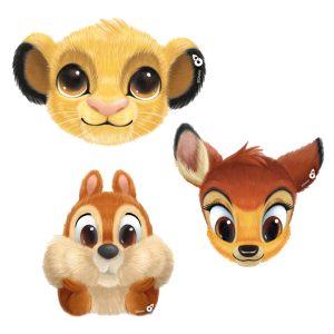 Antifaz Cartón Animales de la Selva Disney X10 Unidades - Oficial