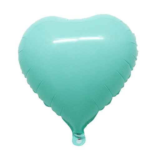 Globo Corazón Metalizado Color VERDE PASTEL 45 CM