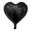 Globo Corazón Metalizado Color NEGRO 45 CM