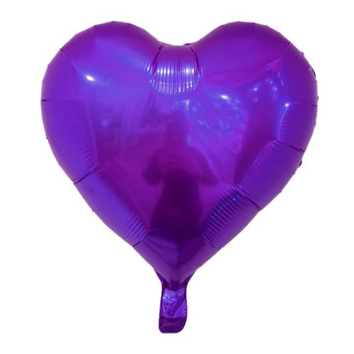 Globo Corazón Metalizado Color VIOLETA 45 CM