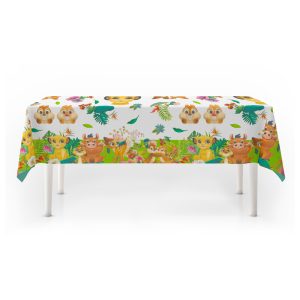 Mantel Plastico Animales de la Selva Disney 1,80 Mts X 1,20 Mts - Licencia Oficial