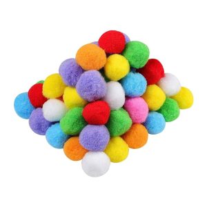 Pompones de Felpa 2 cm Multicolor x50 Unidades