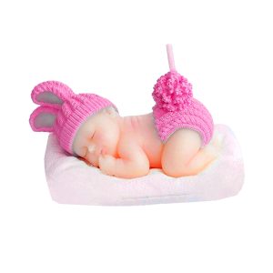 Vela Souvenir Bebe Rosa x1u