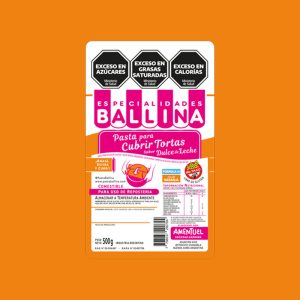 Cobertura para Torta BALLINA Color Naranja FORMULA H 500g