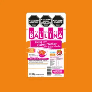 Cobertura para Torta BALLINA Color Naranja FORMULA H 500g