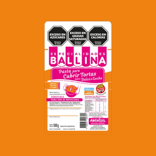 Cobertura para Torta BALLINA Color Naranja FORMULA H 500g
