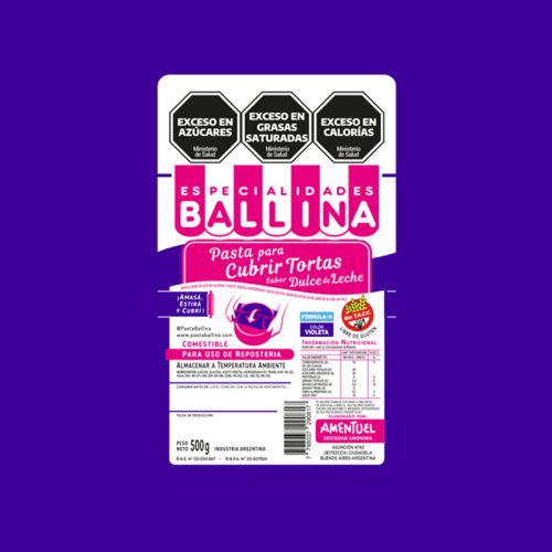 Cobertura para Torta BALLINA Color Violeta FORMULA H 500g