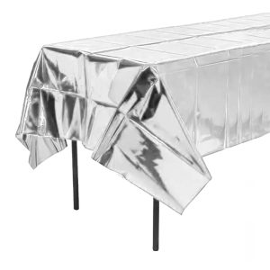 Mantel Metalizado Plateado 2,74 Mts X 1,37 Mts