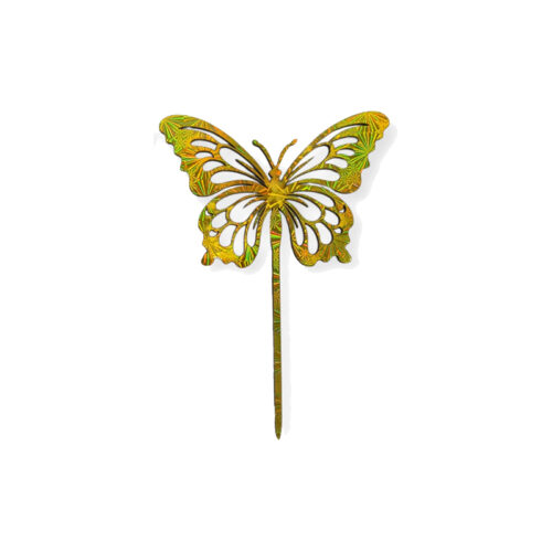 Pinche Topper Fibrofacil Mariposa Dorada Holografica