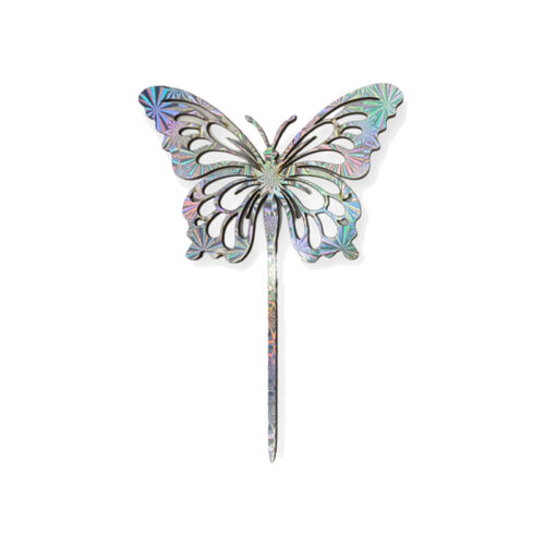 Pinche Topper Fibrofacil Mariposa Plateada Holografica