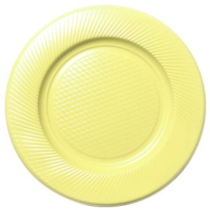 Plato Plastico CHICO Descartable Color Amarillo Pastel X50 Unidades