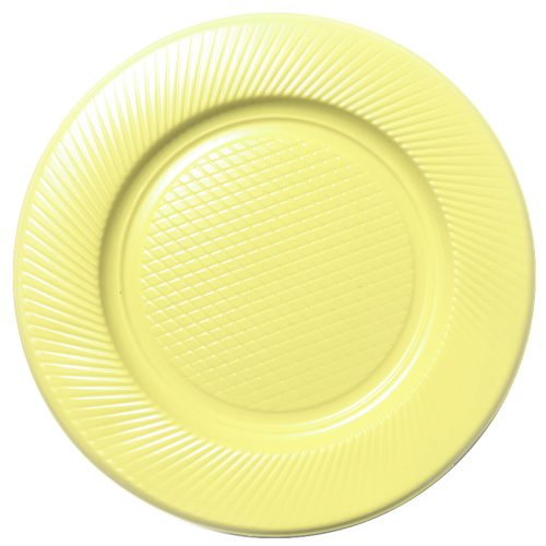 Plato Plastico CHICO Descartable Color Amarillo Pastel X50 Unidades