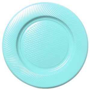 Plato Plastico CHICO Descartable Color Celeste Pastel X50 Unidades