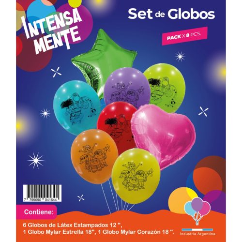 Set Globos Intensamente 8 Pcs
