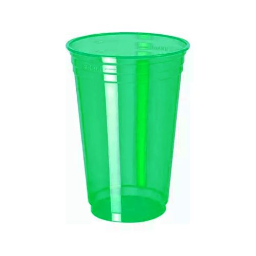 Vaso Plastico Neon 300ml Color Verde x25u