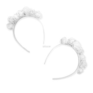 Vincha Siete Flores Goma Eva Blanca