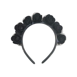 Vincha Siete Flores Goma Eva Negra