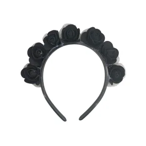 Vincha Siete Flores Goma Eva Negra