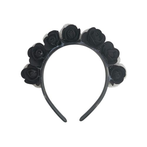 Vincha Siete Flores Goma Eva Negra