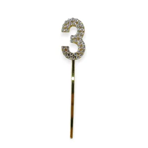 Topper para Torta con Strass Numero 3