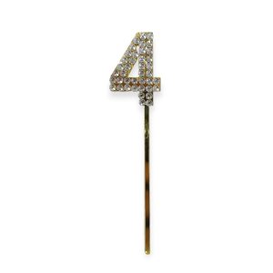 Topper para Torta con Strass Numero 4