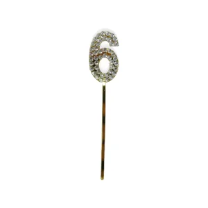 Topper para Torta con Strass Numero 6