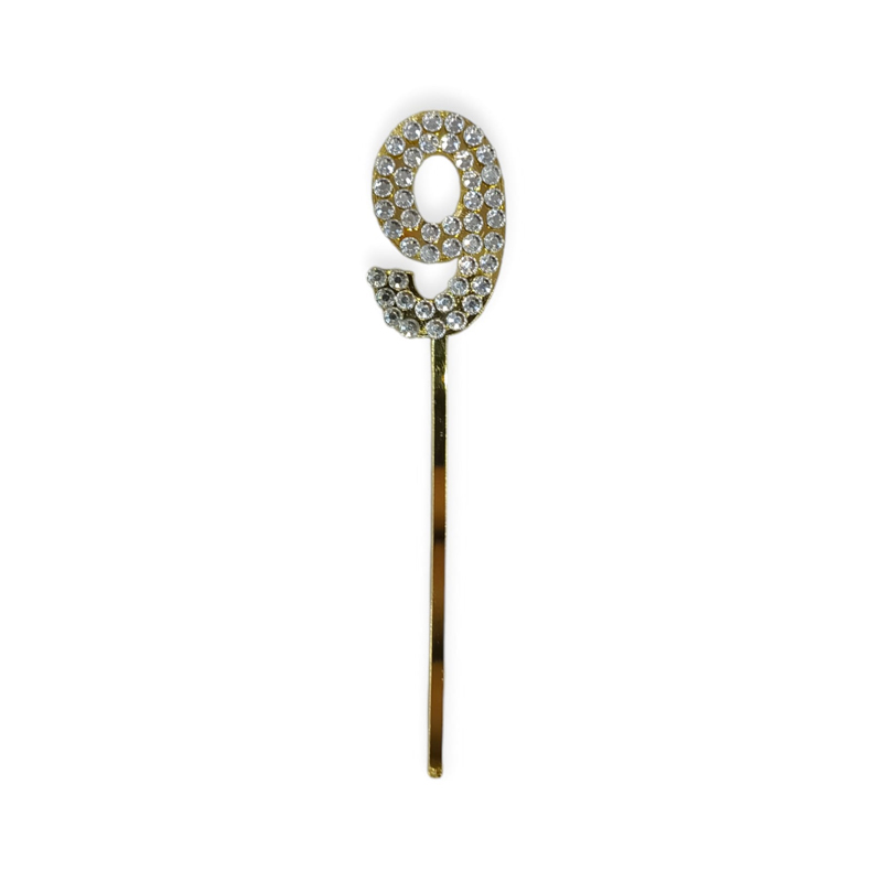 Topper para Torta con Strass Numero 9