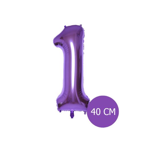 Globo Numero Inflable 1 Violeta 40cm