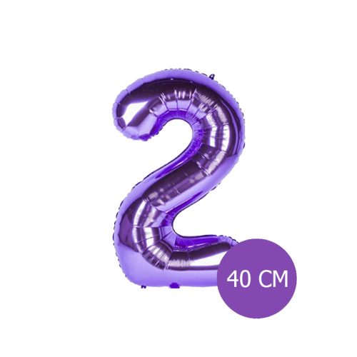 Globo Numero Inflable 2 Violeta 40cm