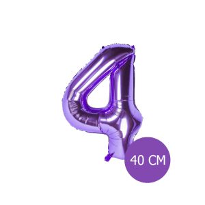 Globo Numero Inflable 4 Violeta 40cm