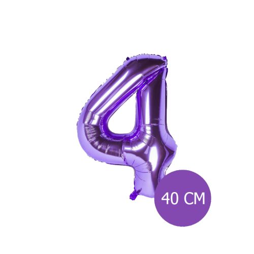 Globo Numero Inflable 4 Violeta 40cm