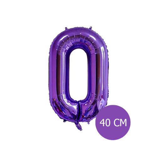 Globo Numero Inflable 0 Violeta 40cm