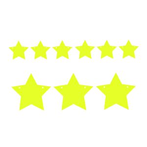 Guirnalda ESTRELLAS FLUO - Color AMARILLO X3 Metros