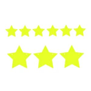 Guirnalda ESTRELLAS FLUO - Color AMARILLO X3 Metros