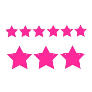 Guirnalda ESTRELLAS FLUO - Color FUCSIA X3 Metros