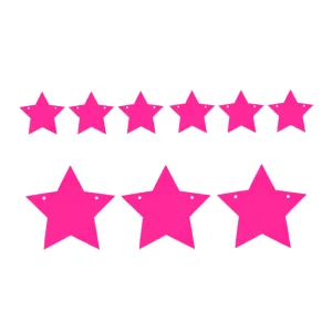 Guirnalda ESTRELLAS FLUO - Color FUCSIA X3 Metros