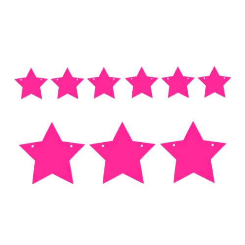 Guirnalda ESTRELLAS FLUO - Color FUCSIA X3 Metros