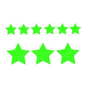 Guirnalda ESTRELLAS FLUO - Color VERDE X3 Metros